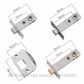 TRADCO 6218 - 6220 SPLIT CAM LATCHES POLISHED NICKEL