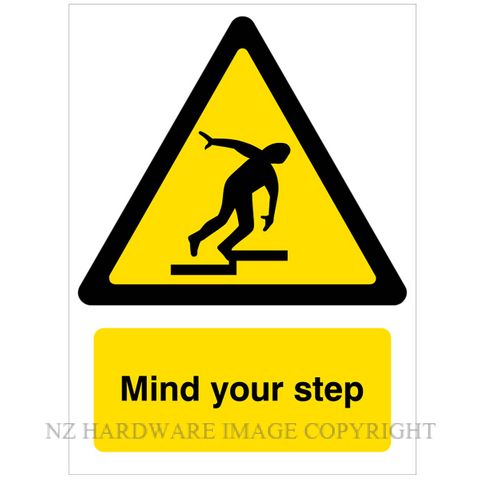 DENEEFE DNY325 MIND YOUR STEP 280X380MM PVC