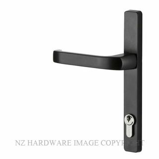 SYLVAN SYI-10E BLACK LEO LEVER HANDLE EURO KEY 202MM B/PLATE BLACK