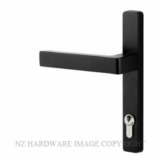 SYLVAN SYI-12E BLACK VIRGO LEVER HANDLE EURO KEY 202MM B/PLATE BLACK