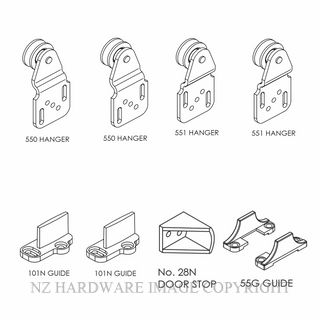 BRIO WD50-2PK PACK DOUBLE DOOR FITTINGS PACK