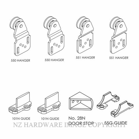 BRIO WD50-2PK PACK DOUBLE DOOR FITTINGS PACK