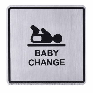 LG16291 SS SIGN BABY CHANGE SYMBOL SATIN STAINLESS