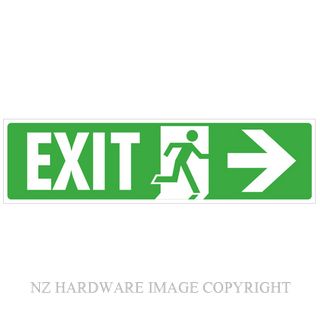 DENEEFE G63DS EXIT SYMBOL WITH ARROW DOUBLE SIDED 555X165