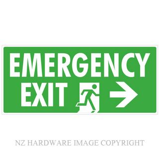 DENEEFE G73 EMERGENCY EXIT RH ARROW 675X305