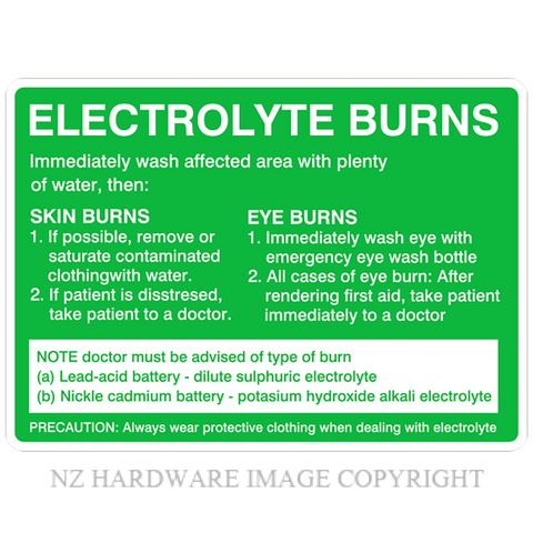 DENEEFE G7 ELECTROLYTE BURN PROCEDURE PVC