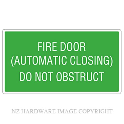 DENEEFE G8F AUTOMATIC CLOSING DOOR SIGN