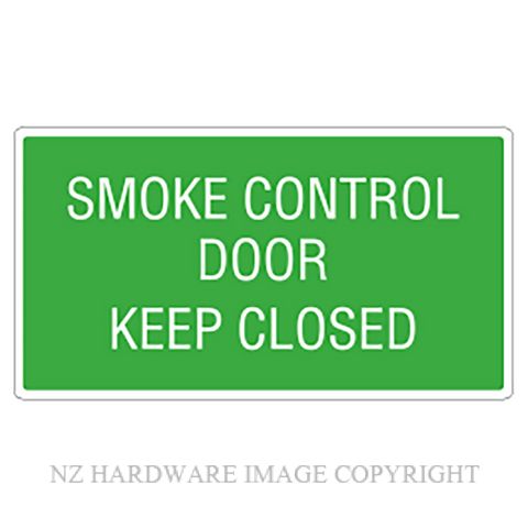 DENEEFE G8A SMOKE CONTROL DOOR SIGN SA
