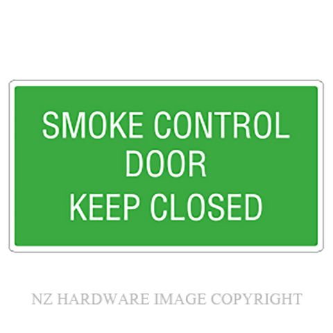 DENEEFE G8A SMOKE CONTROL DOOR SIGN SA