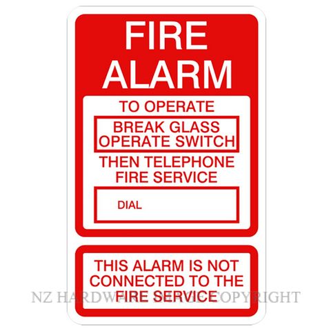 DENEEFE MED 7 FIRE ALARM 100X160 SA