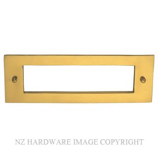 ELEMENTS HARDWARE 5147 LETTERPLATE - REAR POLISHED BRASS