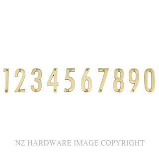 ELEMENTS HARDWARE 5251-0 50MM MODERN NUMERAL POLISHED BRASS