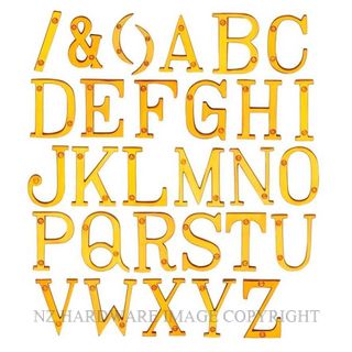 ELEMENTS 5013 ALPHABET 50MM POLISHED BRASS