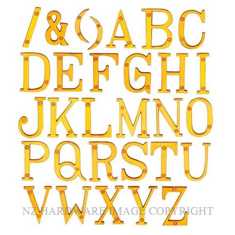 ELEMENTS 5013 ALPHABET 50MM POLISHED BRASS