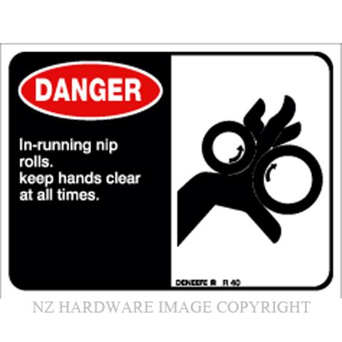 DENEEFE R40 DANGER NIP ROLLERS MACHINE LABEL SELF SDHESIVE