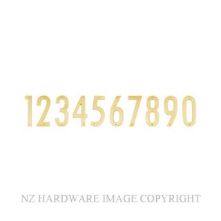 ELEMENTS HARDWARE 5254-0 150MM MODERN NUMERAL #0 POLISHED BRASS