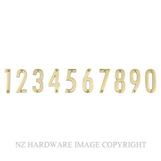 ELEMENTS HARDWARE 5253-0 100MM MODERN NUMERAL #0 POLISHED BRASS