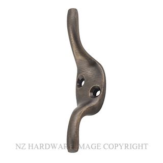 TRADCO 9816 AB CLEAT HOOK H75-P20MM ANTIQUE BRASS
