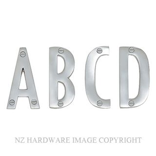 ELEMENTS HARDWARE 5302-A 100MM FACE FIX ALPHABET #A SATIN CHROME