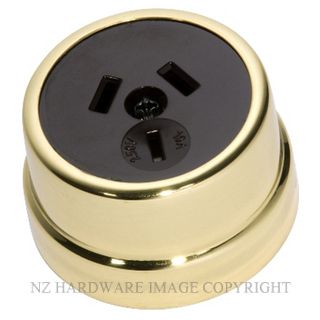 TRADCO 5479 TRADITIONAL SOCKET POLISHED BRASS-BROWN