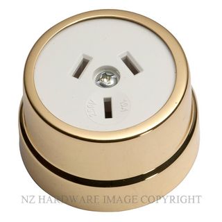 TRADCO 5480 TRADITIONAL SOCKET POLISHED BRASS-WHITE