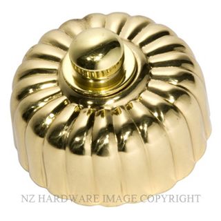 TRADCO 5487 PB FLUTED FAN CONTROLLER POLISHED BRASS