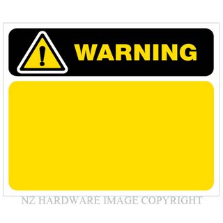 DENEEFE YA1 WARNING SIGN BLANK MESSAGE PVC