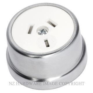 TRADCO 5525 TRADITIONAL SOCKET SATIN CHROME-WHITE