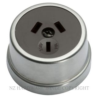 TRADCO 5524 TRADITIONAL SOCKET SATIN CHROME-BROWN