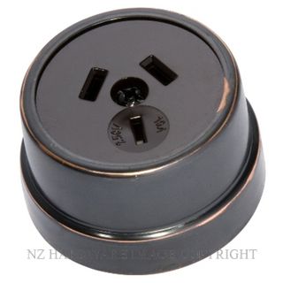 TRADCO 5679  TRADITIONAL SOCKET ANTIQUE COPPER-BROWN