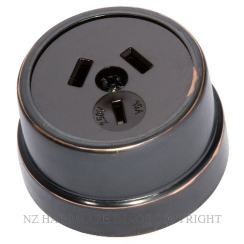 TRADCO 5679  TRADITIONAL SOCKET ANTIQUE COPPER-BROWN