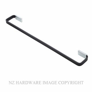 HEIRLOOM PODIUM POTR600CB SINGLE TOWEL RAIL 600MM CHROME & BLACK