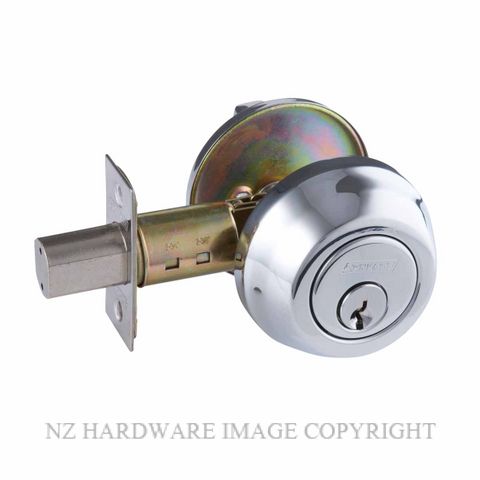 SCHLAGE REGENT RD160 ROUND ROSE DEADBOLT CYL & TURN SATIN CHROME