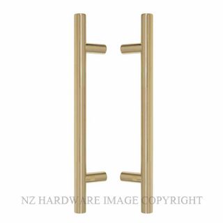 WINDSOR 8190 UB PULL HANDLE BACK TO BACK 300MM OA UNLACQUERED BRASS
