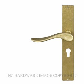WINDSOR 8194 E48 RLB HAVEN SQUARE LONGPLATE E48 KEYHOLE RUMBLED BRASS