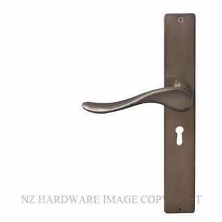 WINDSOR 8194L AB HAVEN SQUARE LONGPLATE STD KEYHOLE ANTIQUE BRONZE