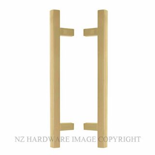 WINDSOR 8192 UB PULL HANDLE BACK TO BACK 400MM OA UNLACQUERED BRASS