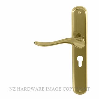 WINDSOR 8168 E48 UB HAVEN OVAL LONGPLATE E48 KEYHOLE UNLACQUERED BRASS