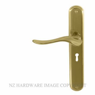 WINDSOR 8168L UB HAVEN OVAL LONGPLATE STD KEYHOLE UNLACQUERED BRASS