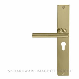 WINDSOR 8205 E48 PB CHARLESTON SQUARE LONGPLATE E48 KEYHOLE POLISHED BRASS-LACQUERED