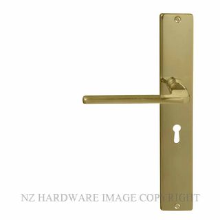 WINDSOR 8215L UB CHALET SQUARE LONGPLATE STD KEYHOLE UNLACQUERED BRASS