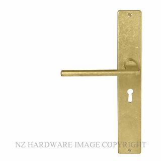 WINDSOR 8215L RLB CHALET SQUARE LONGPLATE STD KEYHOLE RUMBLED BRASS