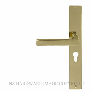 WINDSOR 8225 E48 PB FEDERAL SQUARE LONGPLATE E48 KEYHOLE POLISHED BRASS-LACQUERED