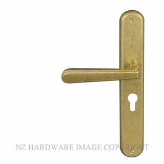 WINDSOR 8233 E48 RLB VILLA OVAL LONGPLATE E48 KEYHOLE RUMBLED BRASS
