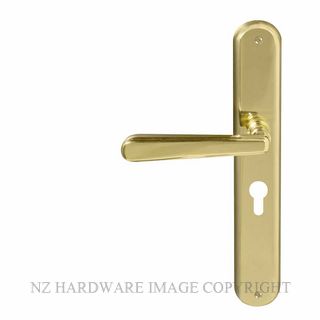 WINDSOR 8233 E48 UB VILLA OVAL LONGPLATE E48 KEYHOLE UNLACQUERED BRASS