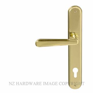 WINDSOR 8233 E85 UB VILLA OVAL LONGPLATE E85 KEYHOLE UNLACQUERED BRASS