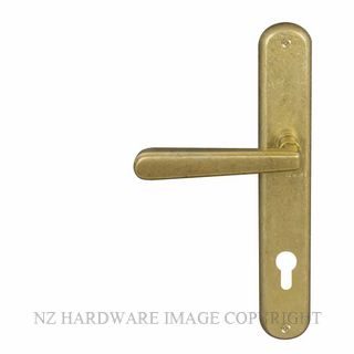 WINDSOR 8233 E85 RLB VILLA OVAL LONGPLATE E85 KEYHOLE RUMBLED BRASS