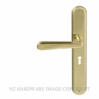 WINDSOR 8233L PB VILLA OVAL LONGPLATE STD KEYHOLE POLISHED BRASS-LACQUERED