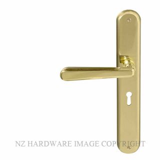 WINDSOR 8233L UB VILLA OVAL LONGPLATE STD KEYHOLE UNLACQUERED BRASS