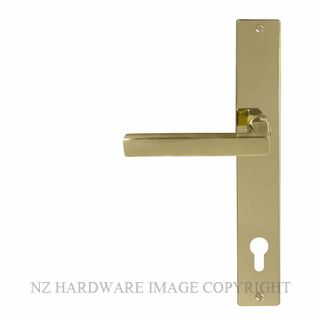WINDSOR 8225 E85 PB FEDERAL SQUARE LONGPLATE E85 KEYHOLE POLISHED BRASS-LACQUERED